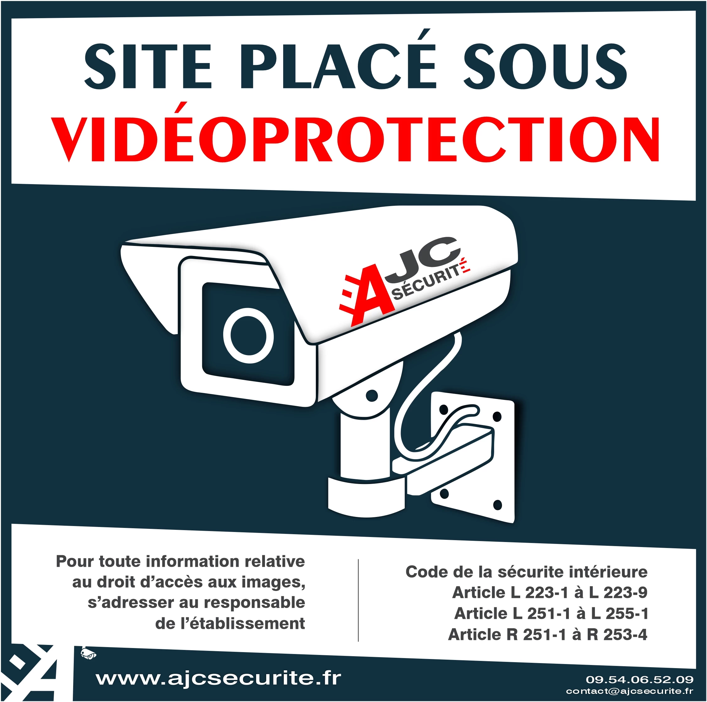 plaque signalétique ajc securite